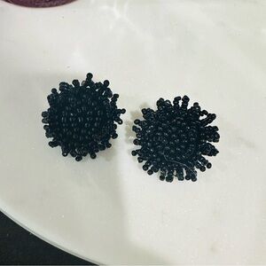 Black beaded studs